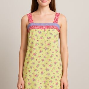 Hanna Andersson Spring Floral Tank Top Apron Sundress, Size 8/10